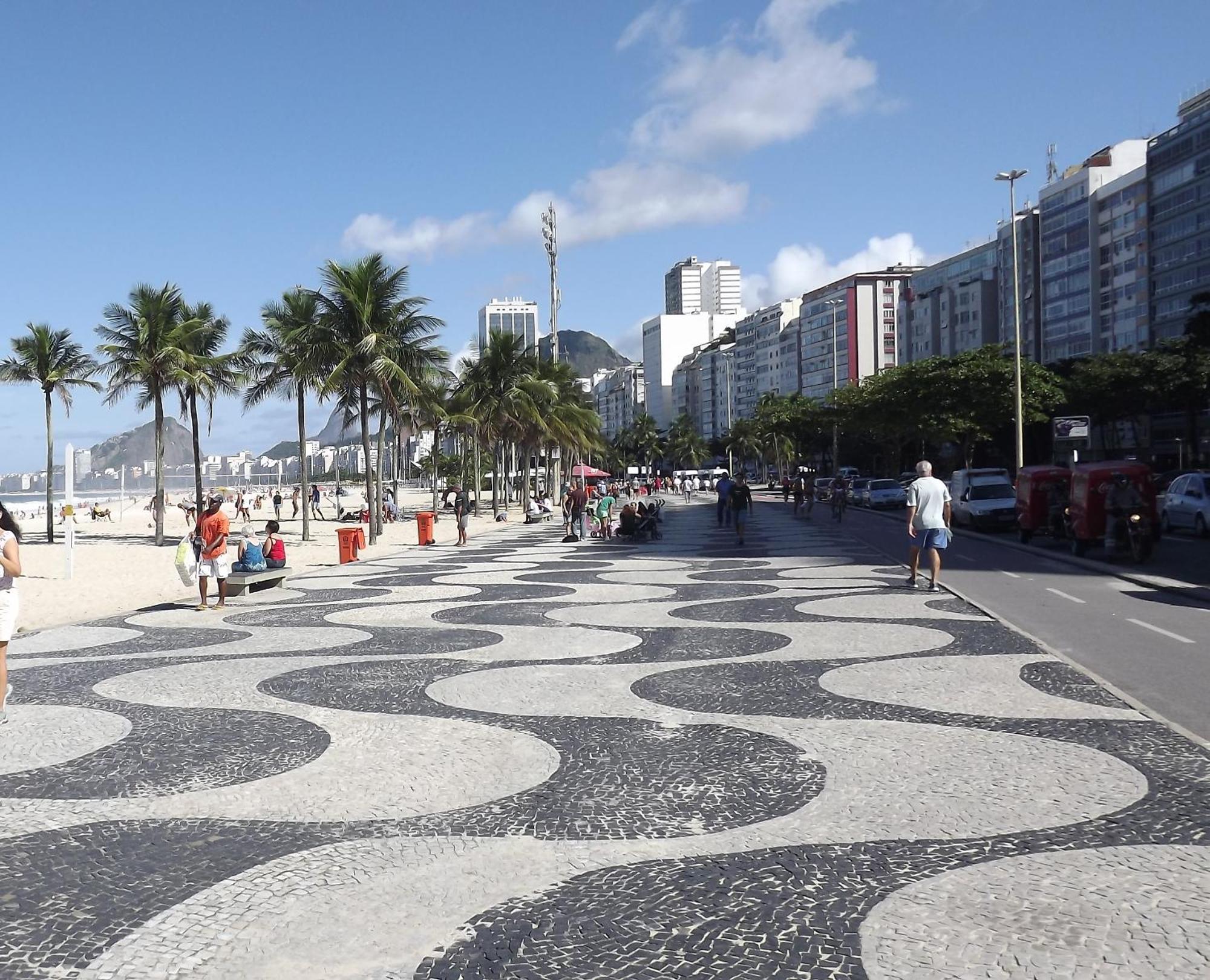 Vista Lateral Mar Copacabana Rio de Janeiro Buitenkant foto